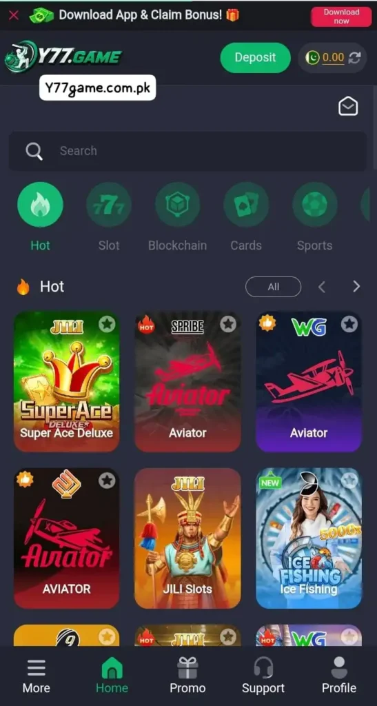 Papular games in y77 Game