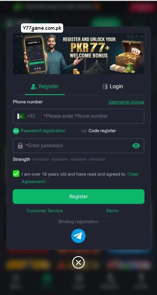 Y77 game register